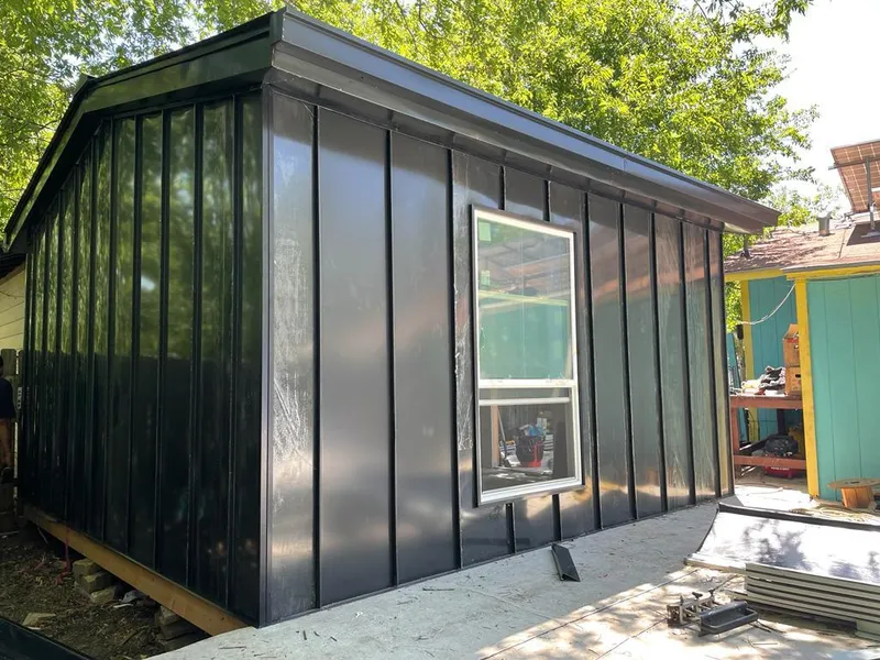 Black standing seam metal wall panels for Metal Roof Installation in Bridgeton